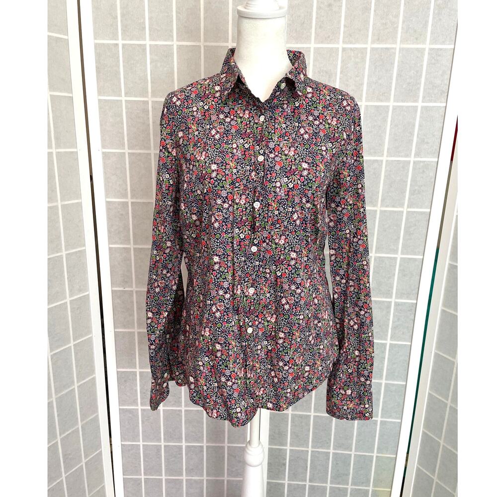 J Crew Liberty Kayoko Floral Perfect Button Down English Garden Shirt 10 Preppy